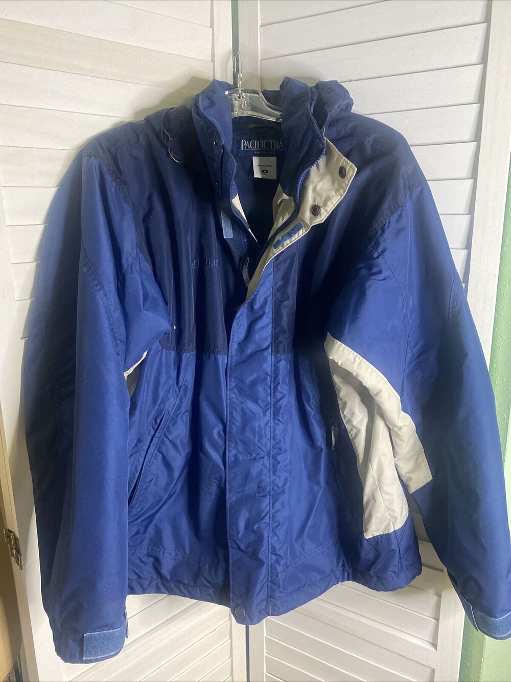 VTG 80’s Pacific Trail Sportswear Men’s Puffer Blue Jacket Fleece Lined Med USA